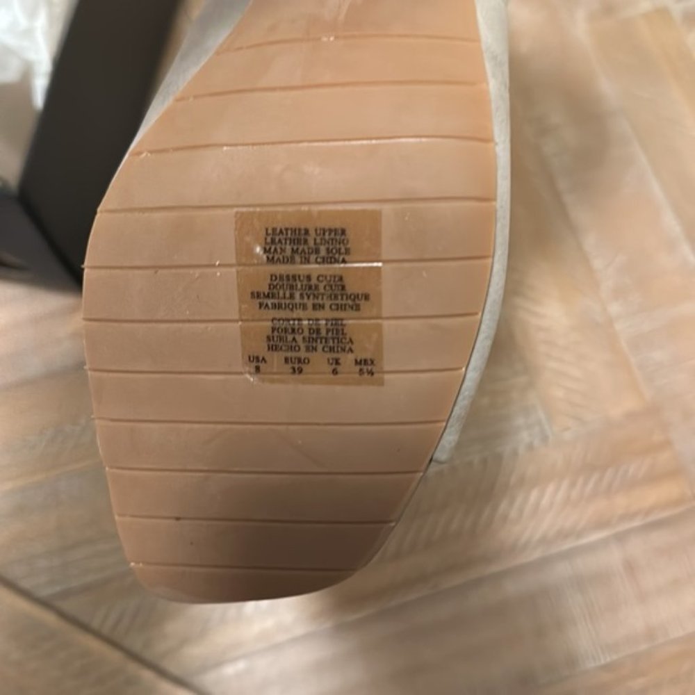 New Kenneth Cole New York Katarina Nubuck Taupe Grey Leather Open-Toe Bootie - Picture 10 of 12